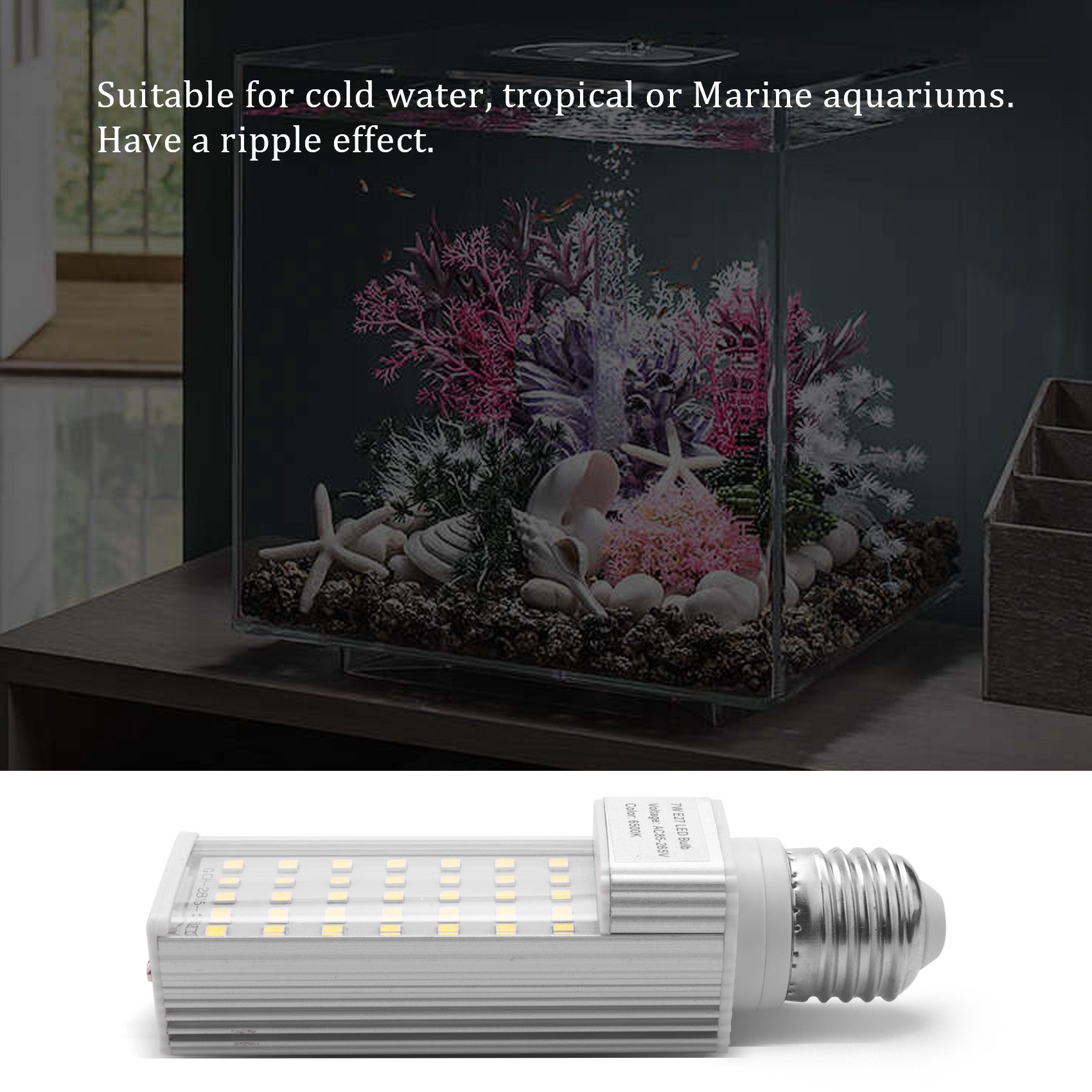 Aquarium Plant Light - Lámpara LED A56P-Fishpod Blanca para Acuario,