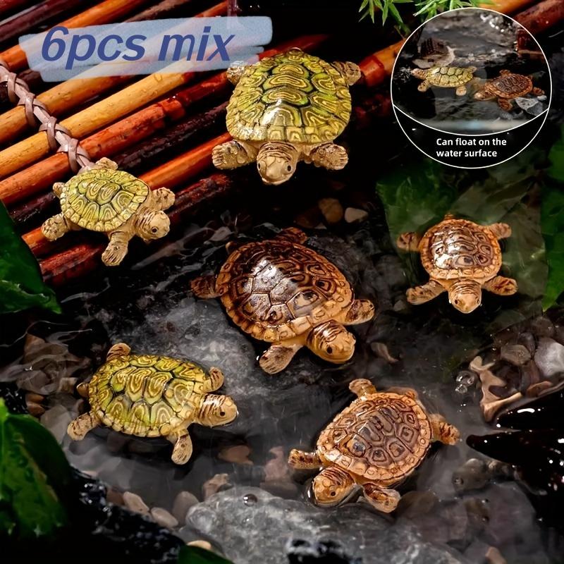 Aquarium Moss - 6 Mini Estatuas de Tortuga para
