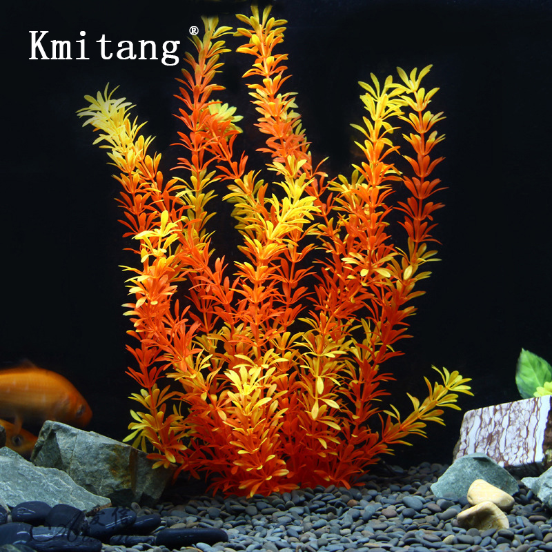 Aquarium Plant Substrate - Plantas Tropicales Artificiales de 100cm, Hierba