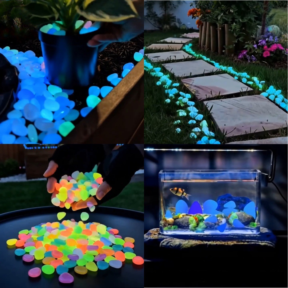 Planted Tank - Piedras luminosas coloridas que brillan en