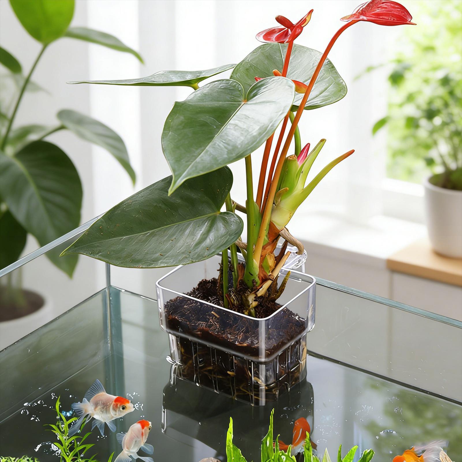Maceta Transparente Colgante p - Aquarium Plants Live reseña y precio