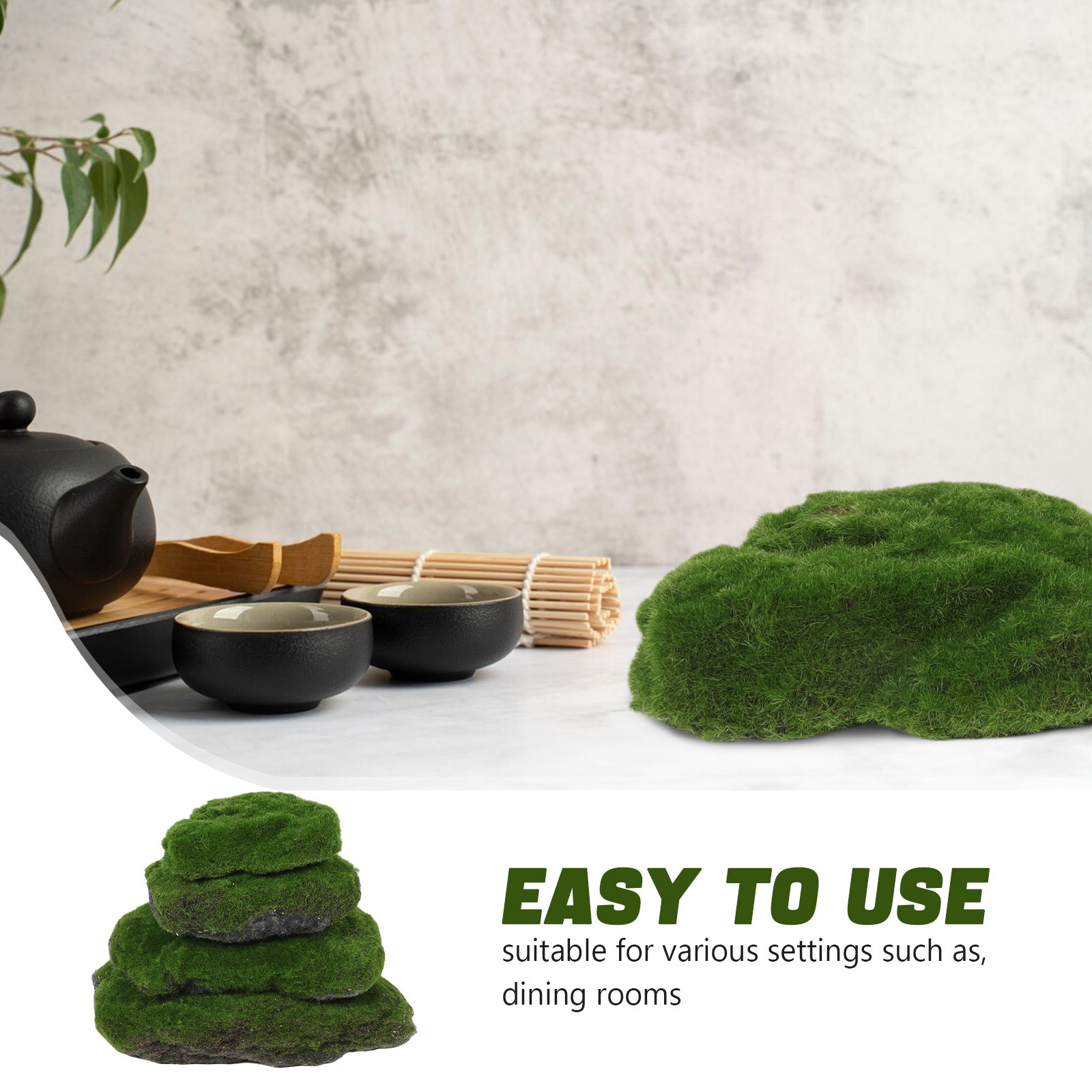 4 piezas de piedras decorativa - Aquarium Moss reseña y precio